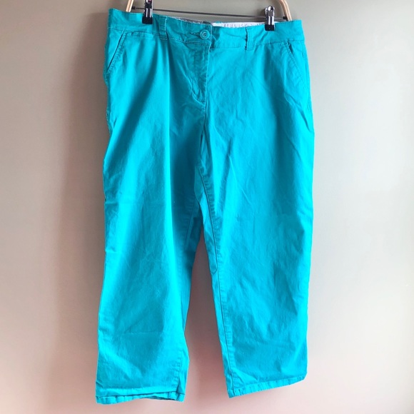 Crown & Ivy Teal Khakis - Picture 1 of 3